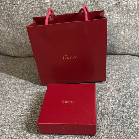 Cartier Red Luxury Shopping Bags and box - Picture 1 of 11